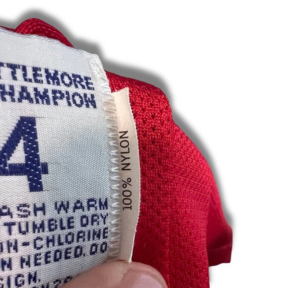 Vintage Hakeem Olajuwon Houston Rockets Champion Jersey Red/White/Yellow Size 44 - Picture 6 of 6